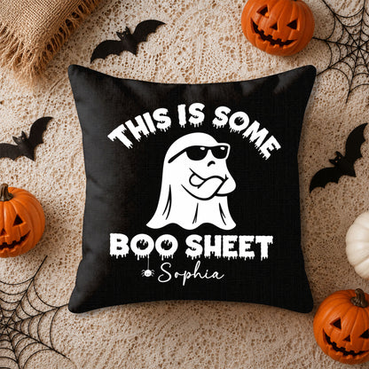 Personalized Halloween Ghost Pillow, This Is Some Boo Sheet Ghost Cushion, Cute Halloween Home Decor, Halloween Gif