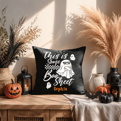 Personalized Halloween Ghost Pillow, This Is Some Boo Sheet Ghost Cushion, Cute Halloween Home Decor, Halloween Gift