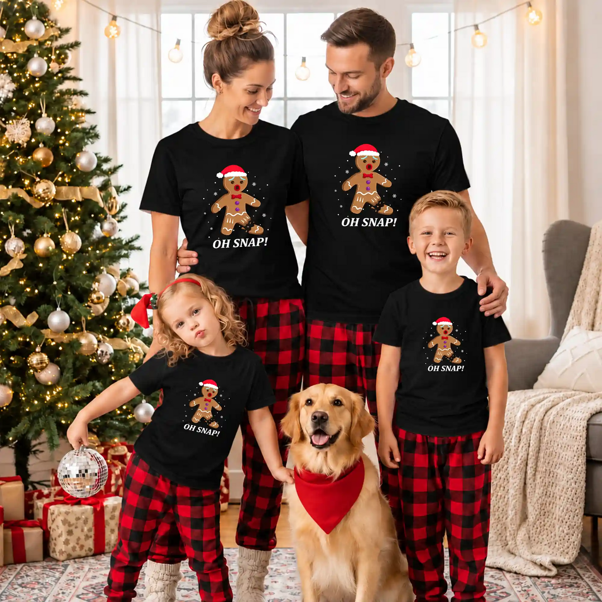 Funny Gingerbread Christmas Sweatshirt, Oh Snap Holiday Graphic Tee, Christmas Gift