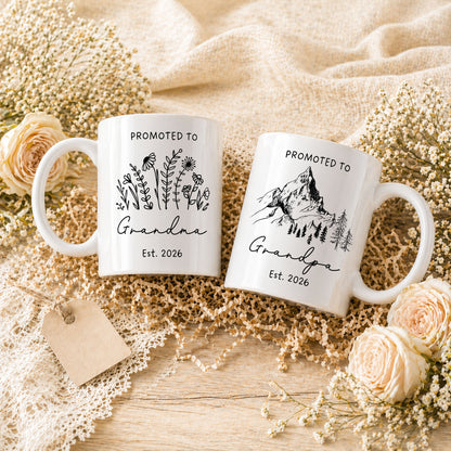 Personalized Grandma Grandpa Mug Set – Matching Coffee Mug Gift