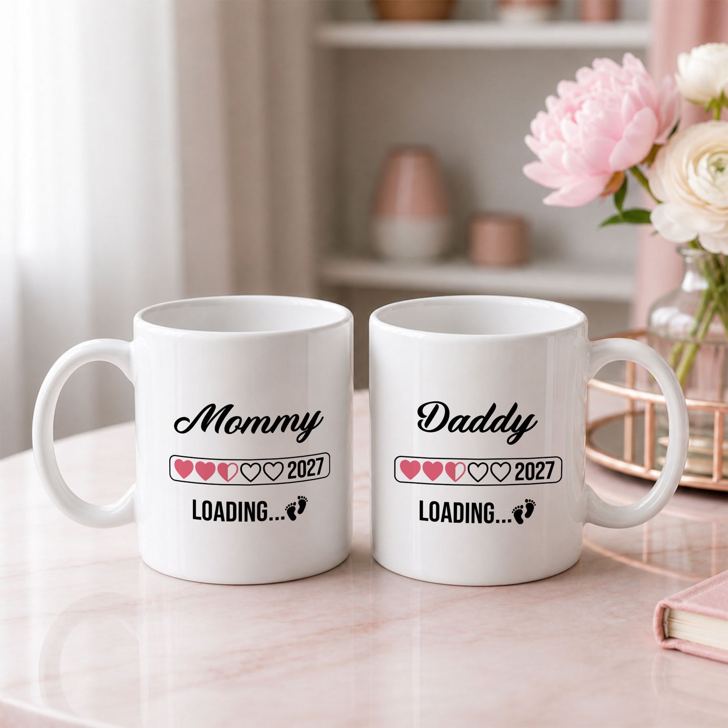 Daddy Loading 2027 Mug – Personalized Coffee Cup Gift