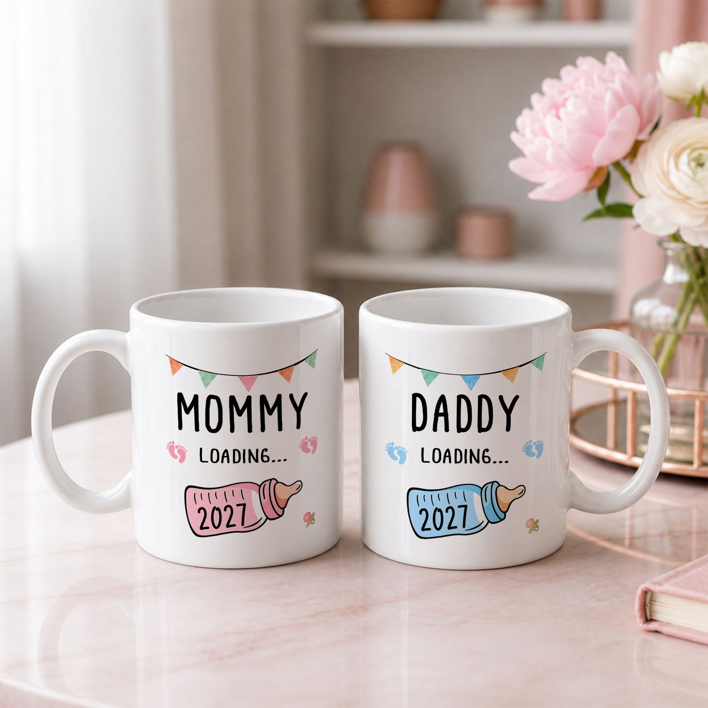 Daddy Loading 2027 Mug – Personalized Coffee Cup Gift