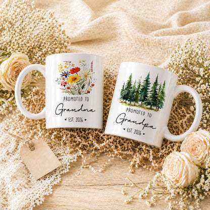 Personalized Grandma Grandpa Mug Set – Matching Coffee Mug Gift