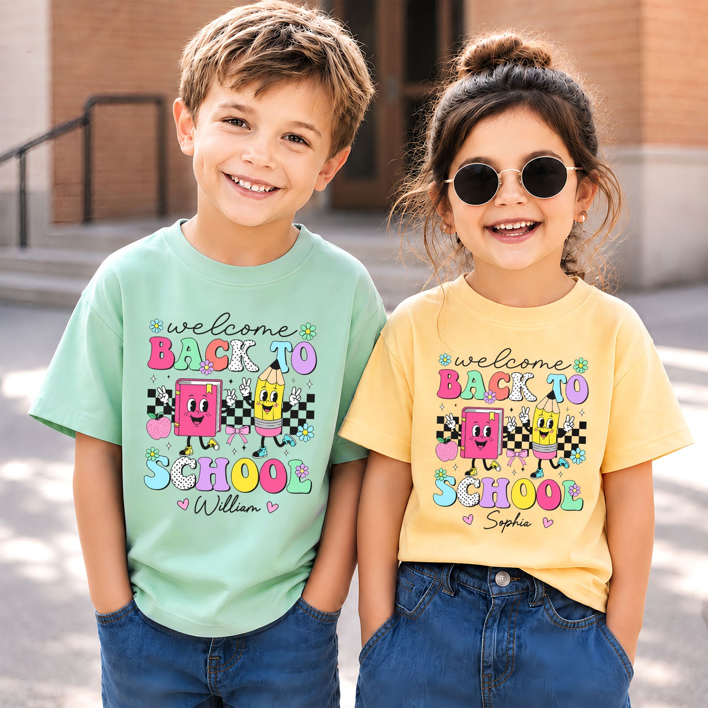 Personalized Welcome Back to School Teacher Student Shirt, Custom Name Back to School T-Shirt, First Day of School Gift Tee