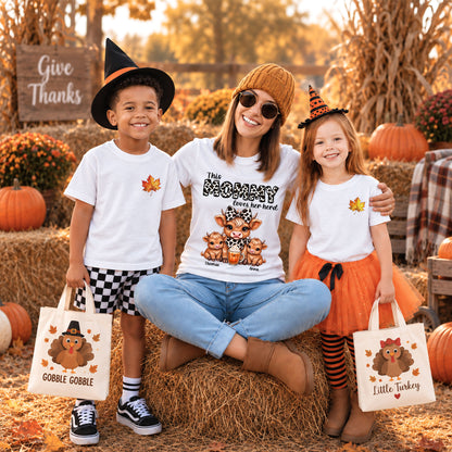 Personalized Grandma Sweatshirt, Custom Grandma Highland Cow with Grandkids Names Gift For Family