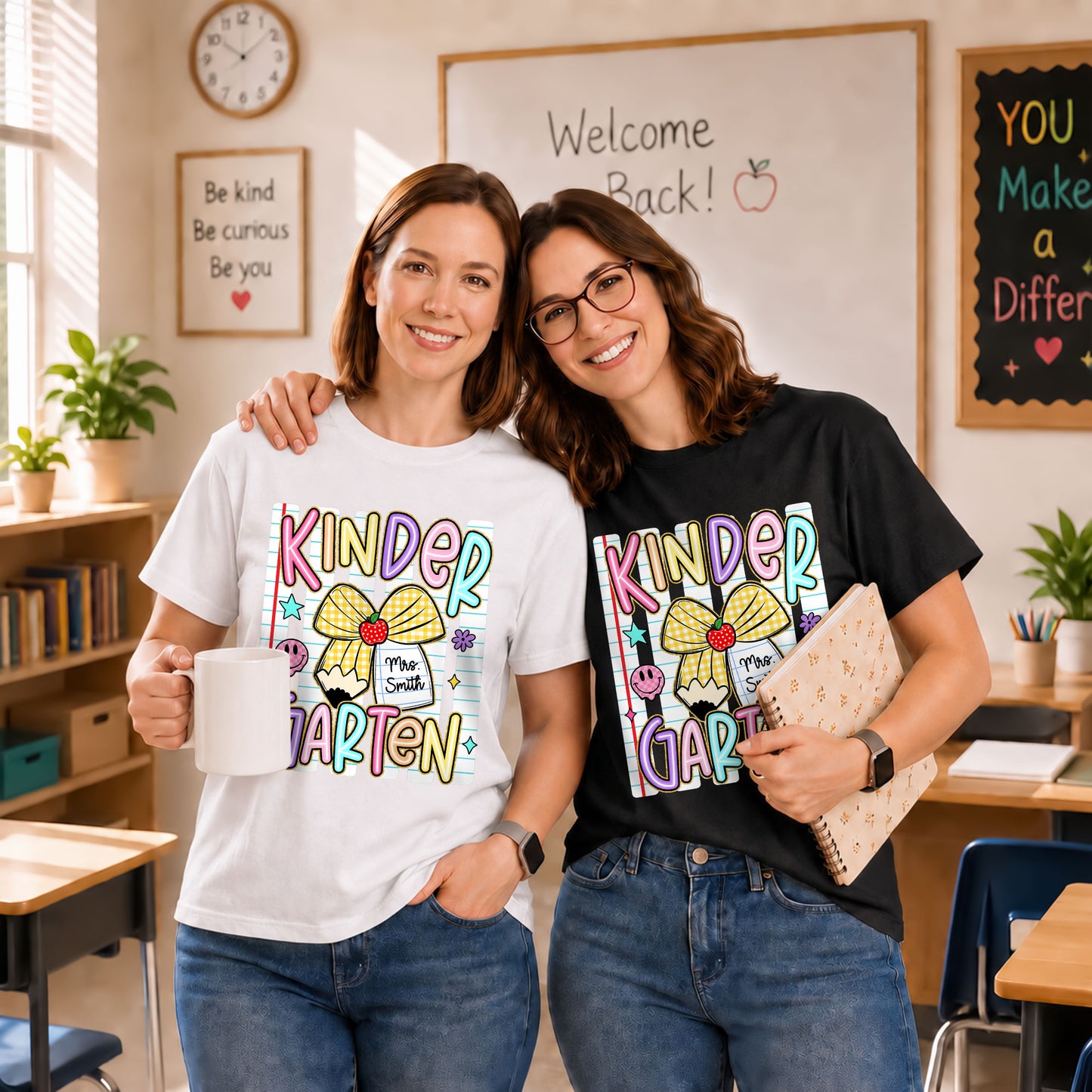 Personalized Striped Back to School Shirt for Kids Teachers – Custom Name & Grade Tee for Pre-K to 8th Grade Students, First Day Outfit