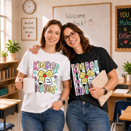 Personalized Striped Back to School Shirt for Kids Teachers – Custom Name & Grade Tee for Pre-K to 8th Grade Students, First Day Outfit