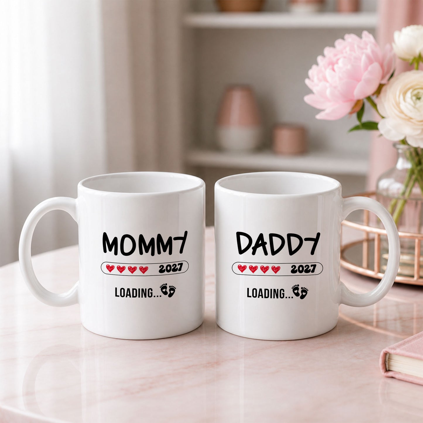 Daddy Loading 2027 Mug – Personalized Coffee Cup Gift