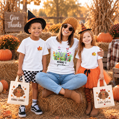 Personalized Grandma Thanksgiving Sweatshirt, Custom Family Name Grandma’s Garden Floral Autumn Family Gift