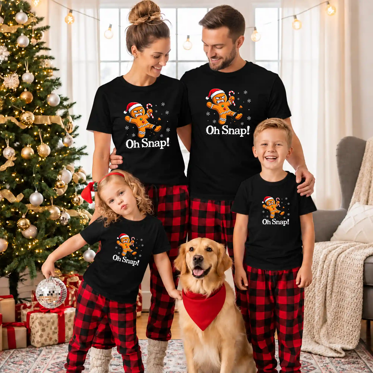 Funny Gingerbread Christmas Sweatshirt, Oh Snap Holiday Graphic Tee, Christmas Gift