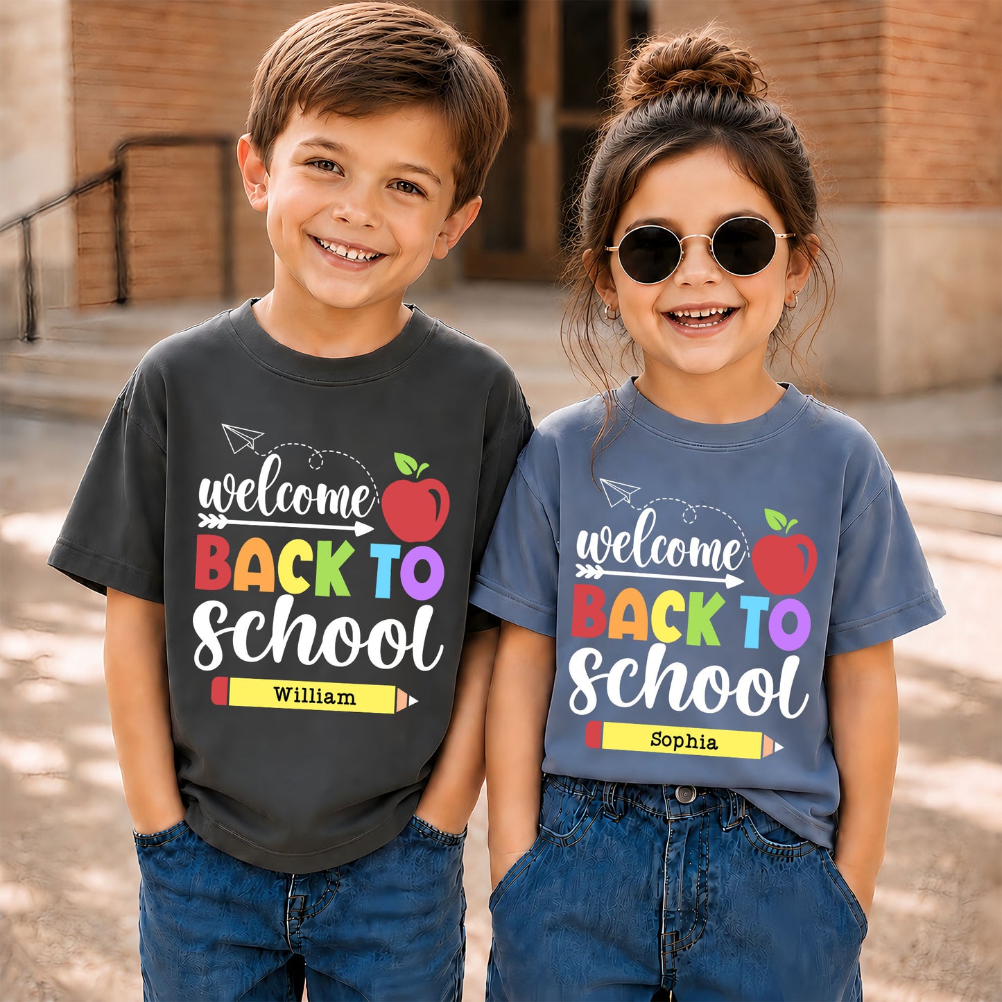 Personalized Welcome Back to School Teacher Student Shirt, Custom Name Back to School T-Shirt, First Day of School Gift Tee