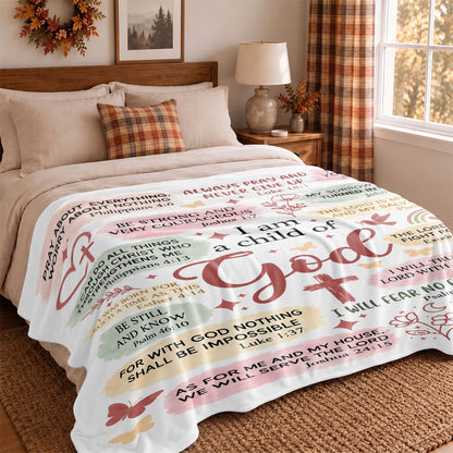 Thanksgiving Jesus Christian Fall Tree Blanket, Religious Fleece & Sherpa Throw, Faith Gift for Adults, Friends