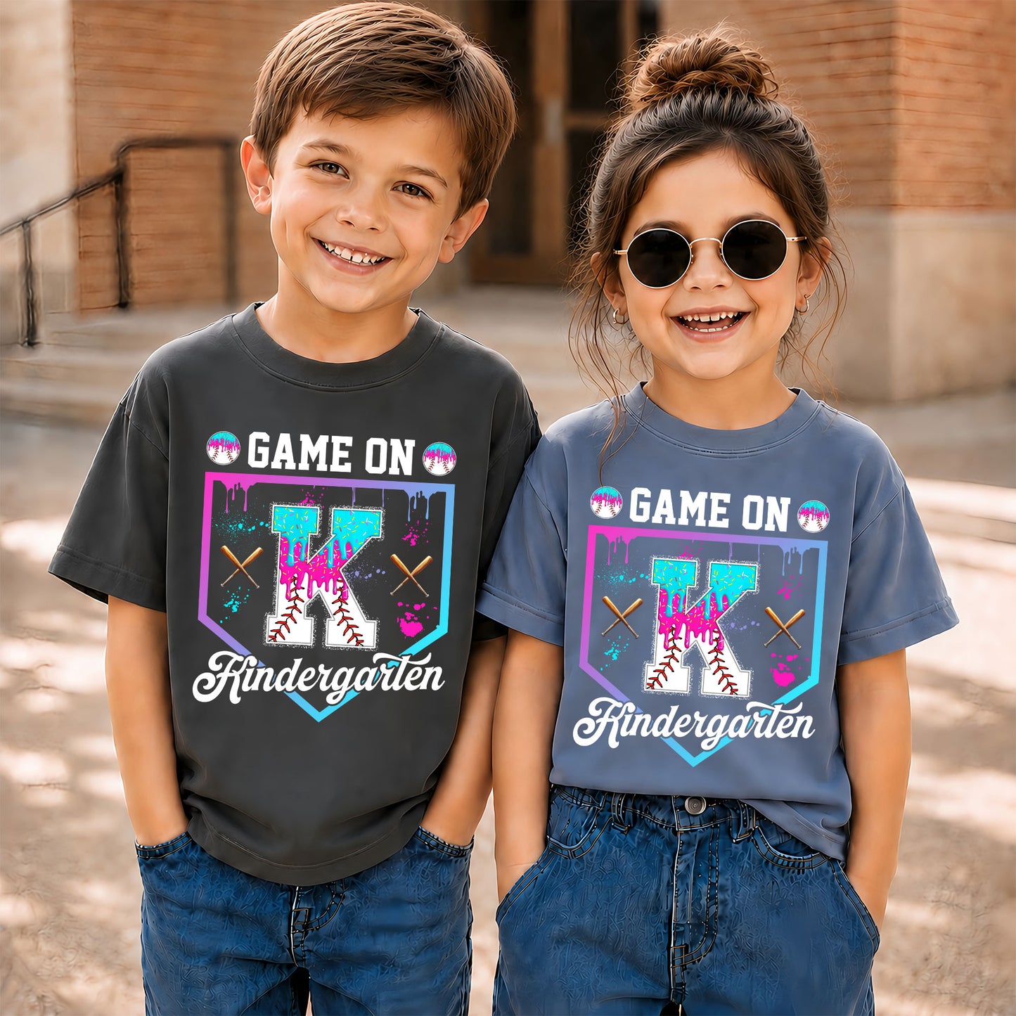 Personalized Baseball Back to School Shirt, Custom Name Game On Student Tee, Pre-K to 8th Grade First Day of School T-Shirt