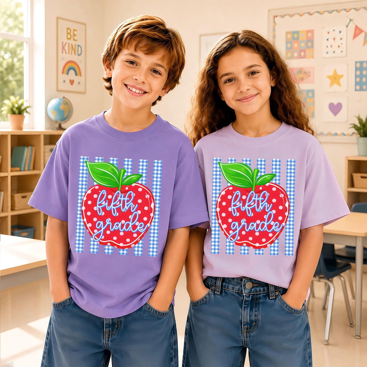 Personalized Striped Back to School Shirt for Kids Teachers – Custom Name & Grade Tee for Pre-K to 8th Grade Students, First Day Outfit