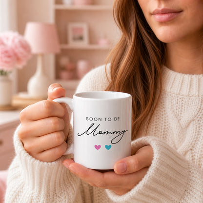 Personalized Mommy Daddy Mug Set – Matching Couple Coffee Mugs for New Parents