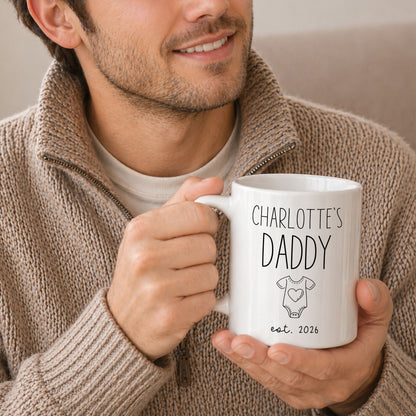 Personalized Daddy Mug – Custom Name Coffee Mug Gift for Dad