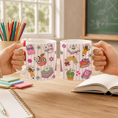 Personalized Hello Kindergarten Mug with Custom Grade & Name, Cute Goose School Coffee Mug, First Day of School Gift for Kids Students