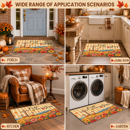 Christian Fall Thanksgiving Doormat, Religious Autumn Home Decor, Faith Inspired Welcome Mat