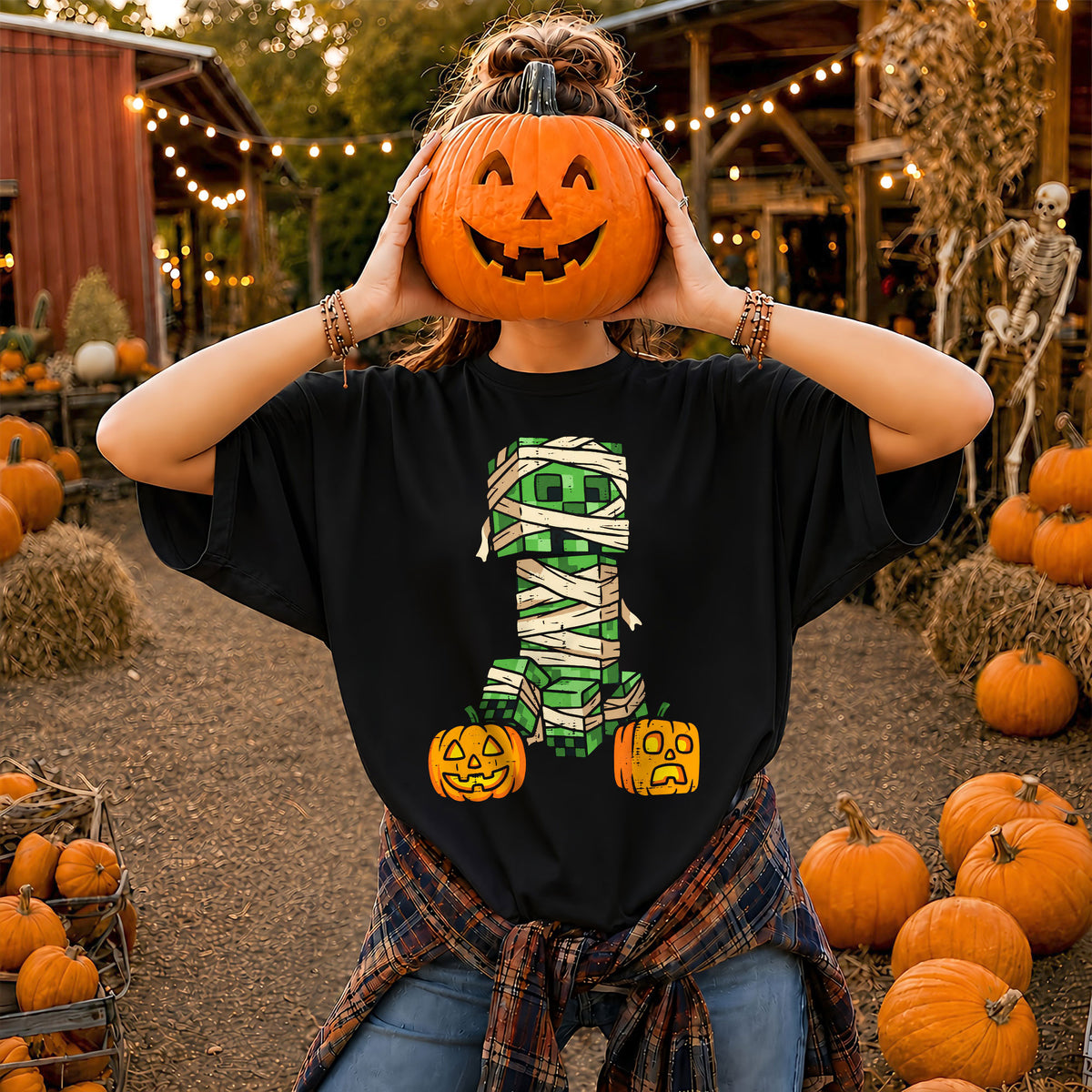 Skeleton Gamer Halloween Sweatshirt, Boys Pumpkin Gaming Shirt, Funny Halloween Gift