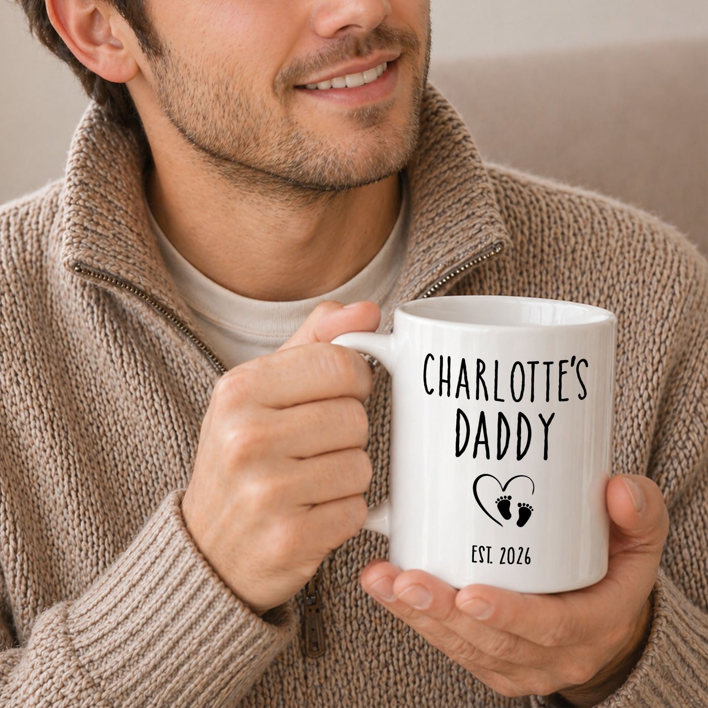 Personalized Daddy Mug – Custom Name Coffee Mug Gift for Dad