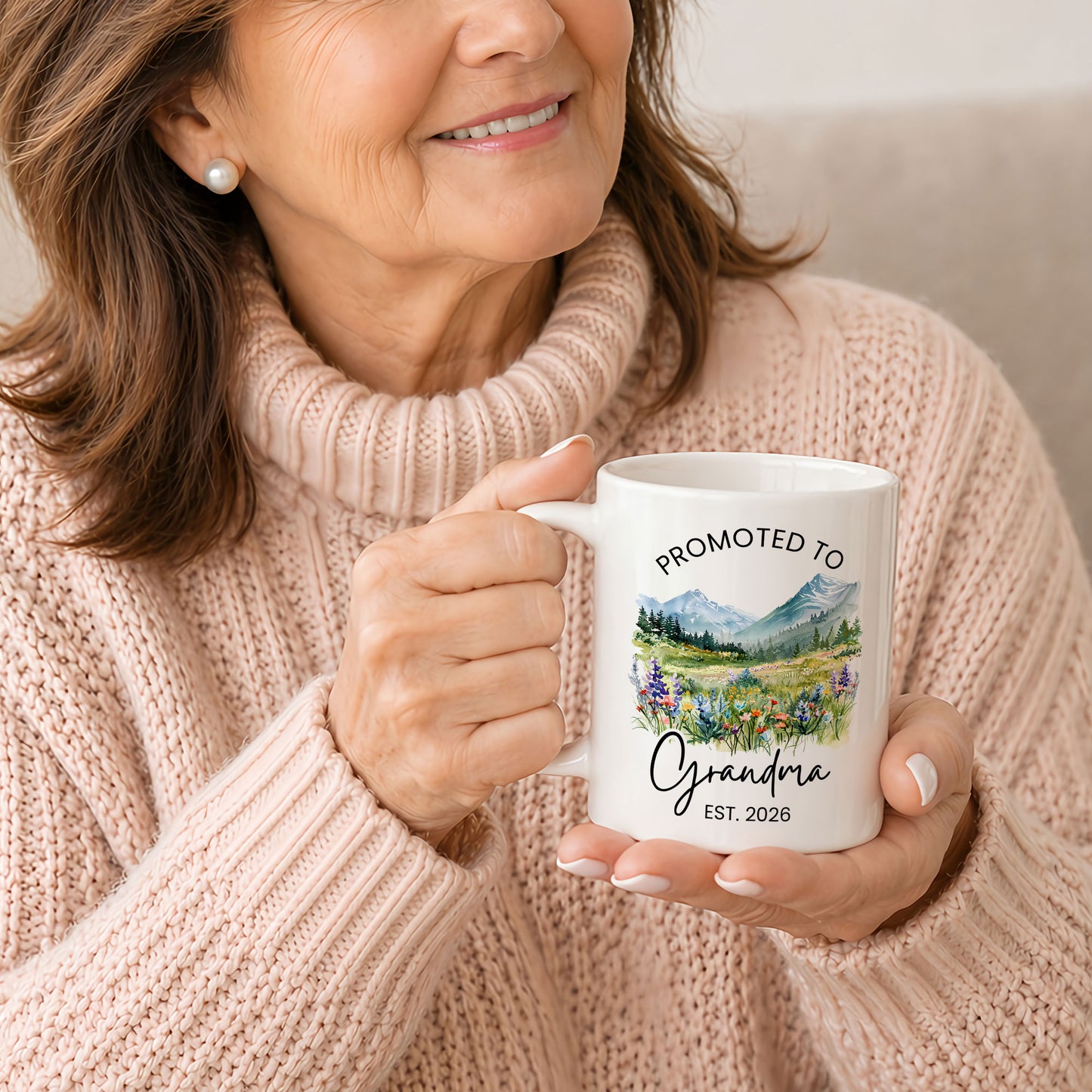 Personalized Promoted to Grandma Grandpa Mug Set – Matching Couple Coffee Mugs Est 2026, New Grandparents Gift