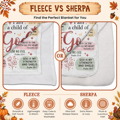 Thanksgiving Jesus Christian Fall Tree Blanket, Religious Fleece & Sherpa Throw, Faith Gift for Adults, Friends