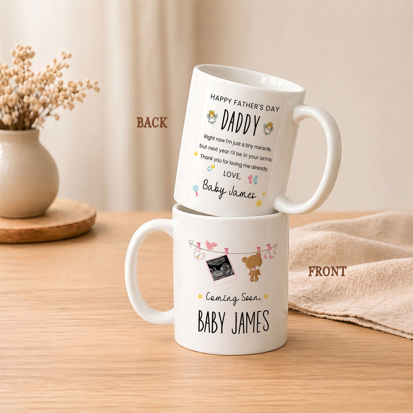 Happy Father’s Day Daddy Mug – Personalized Coffee Cup Gift