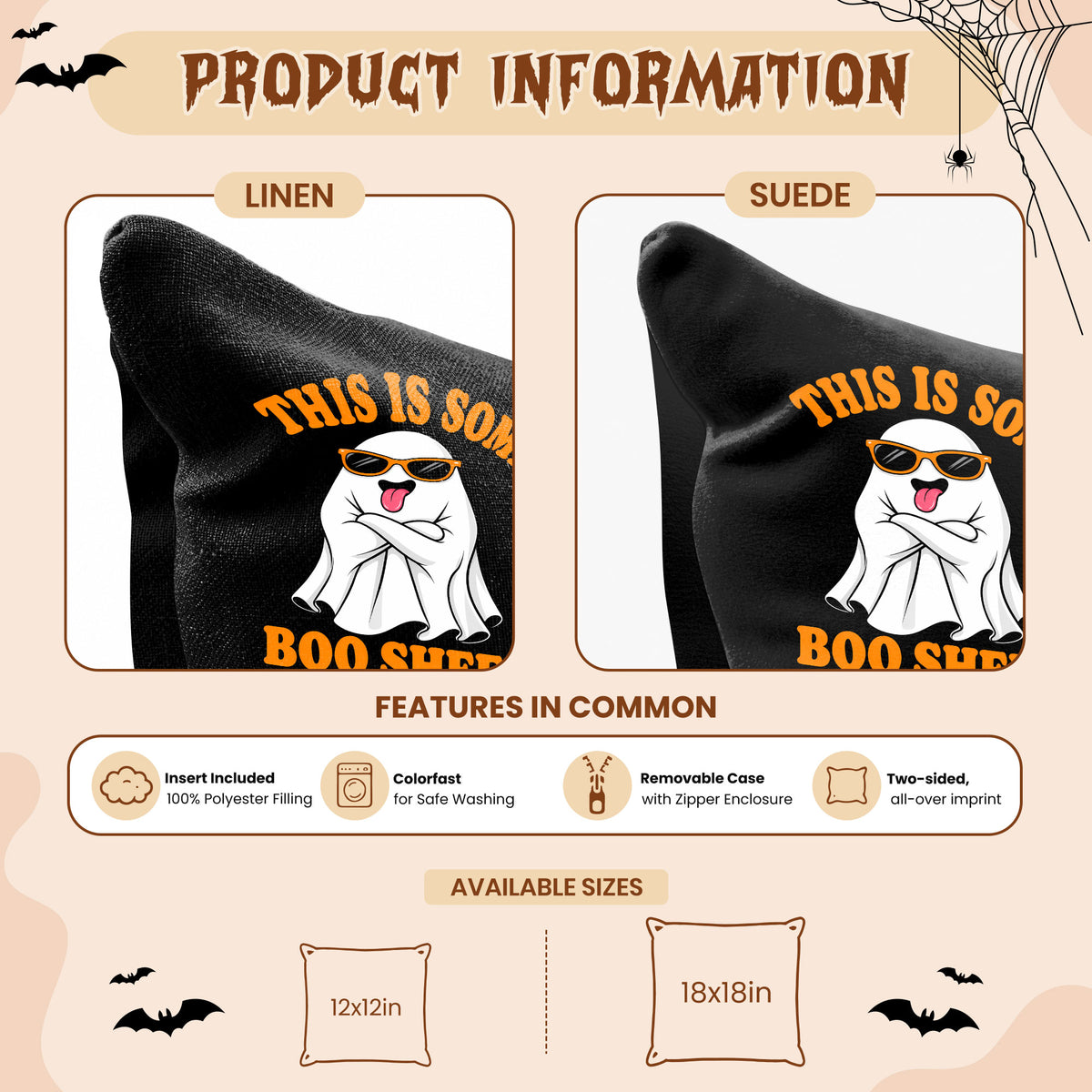 Personalized Halloween Ghost Pillow, This Is Some Boo Sheet Ghost Cushion, Cute Halloween Home Decor, Halloween Gif