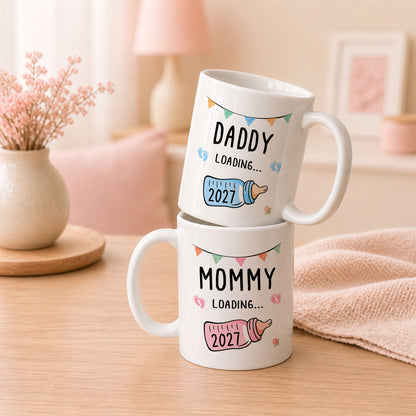 Daddy Loading 2027 Mug – Personalized Coffee Cup Gift