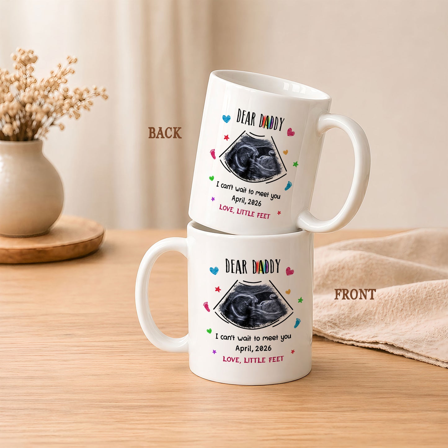 Personalized Daddy Mug – Custom Photo Coffee Mug Gift for Dad