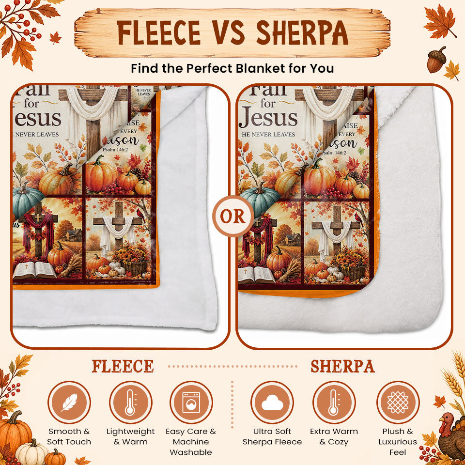 Thanksgiving Jesus Christian Fall Tree Blanket, Religious Fleece & Sherpa Throw, Faith Gift for Adults, Friends
