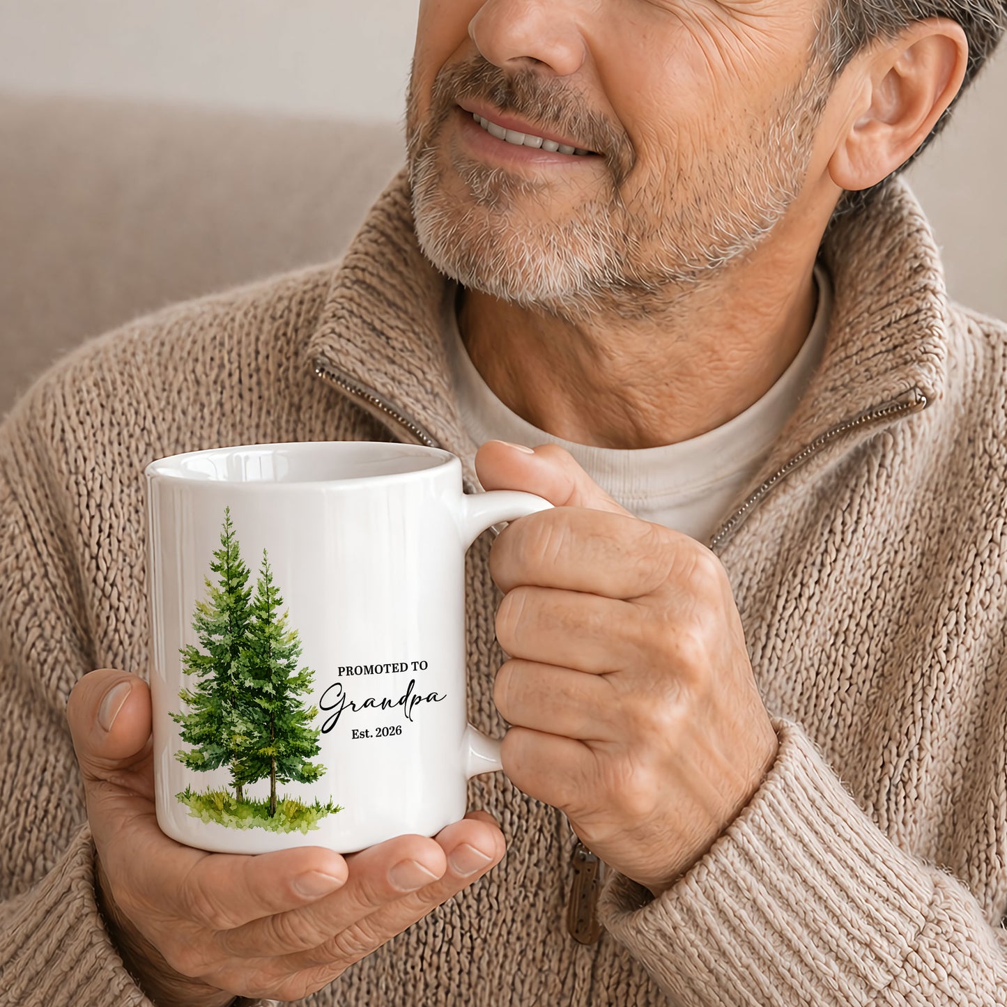 Personalized Promoted to Grandma Grandpa Mug Set – Matching Couple Coffee Mugs Est 2026, New Grandparents Gift