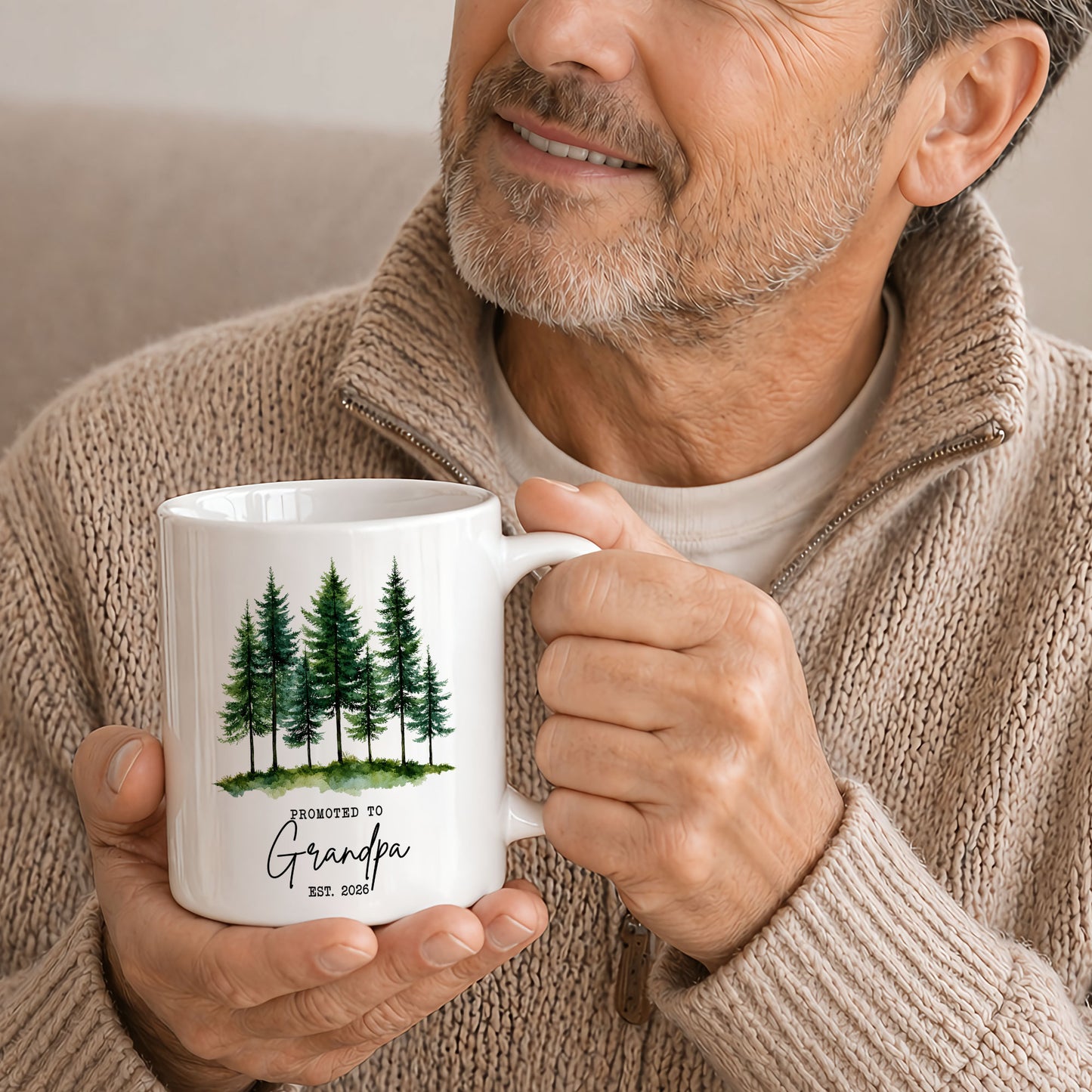 Personalized Promoted to Grandma Grandpa Mug Set – Matching Couple Coffee Mugs Est 2026, New Grandparents Gift
