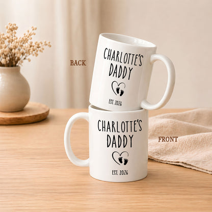 Personalized Daddy Mug – Custom Name Coffee Mug Gift for Dad
