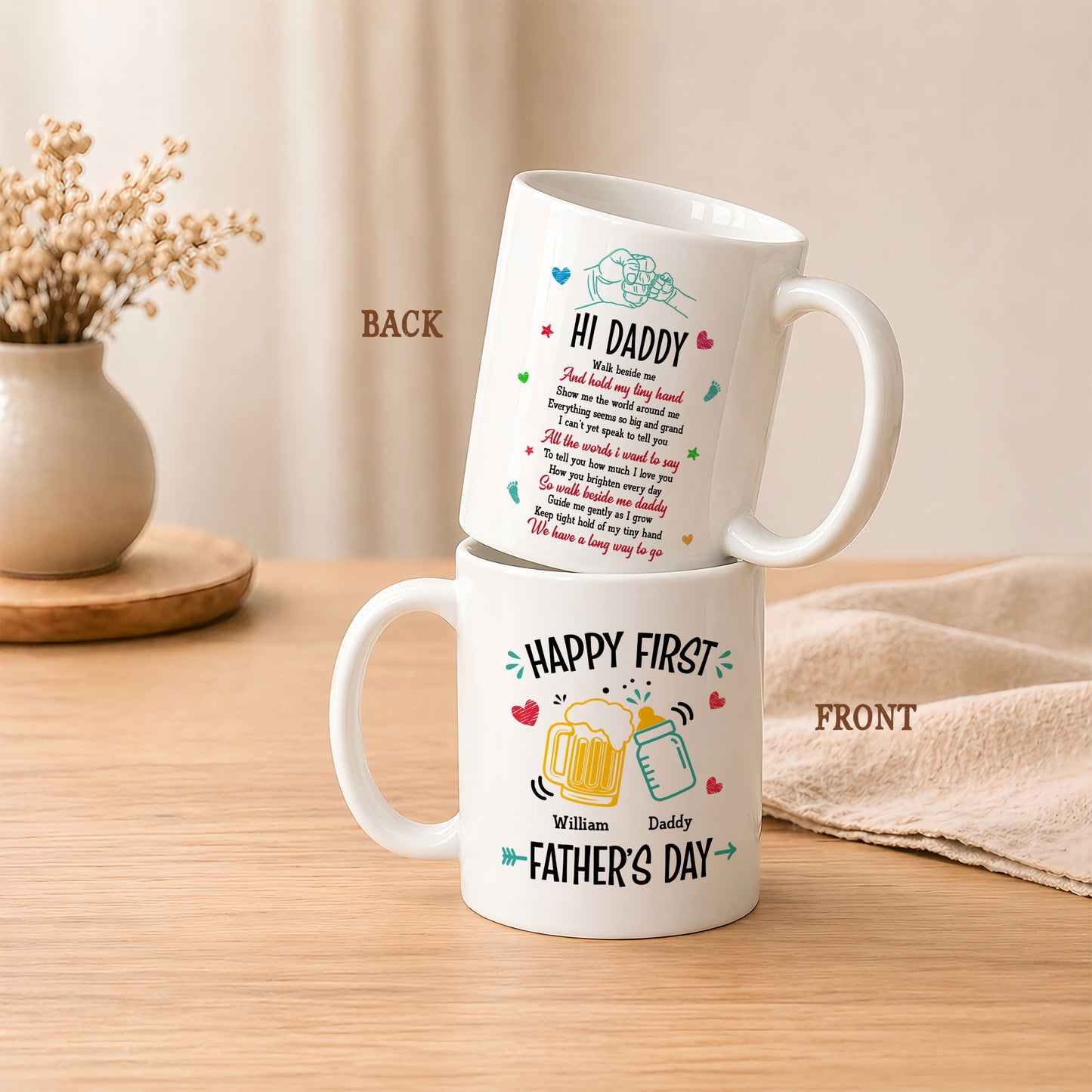 Personalized Daddy Mug – Custom Father’s Day Coffee Mug Gift