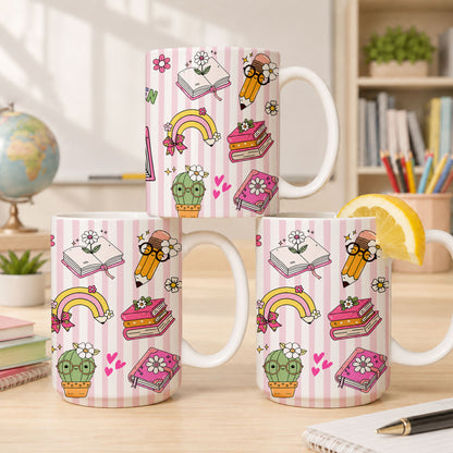 Personalized Hello Kindergarten Mug with Custom Grade & Name, Cute Goose School Coffee Mug, First Day of School Gift for Kids Students