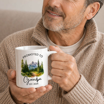 Personalized Promoted to Grandma Grandpa Mug Set – Matching Couple Coffee Mugs Est 2026, New Grandparents Gift