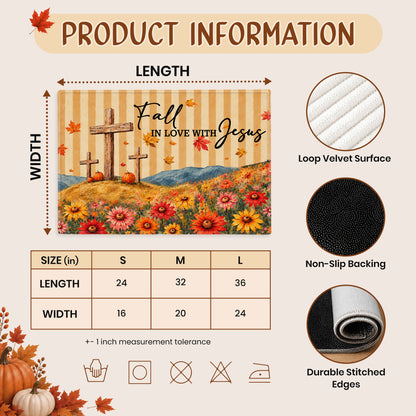 Christian Fall Thanksgiving Doormat, Religious Autumn Home Decor, Faith Inspired Welcome Mat