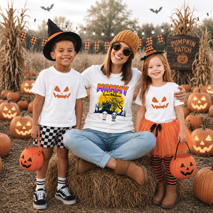 Personalized Halloween Family Shirt, Custom Characters & Names T-Shirt, Family Halloween Outfit, Cute Monster Design
