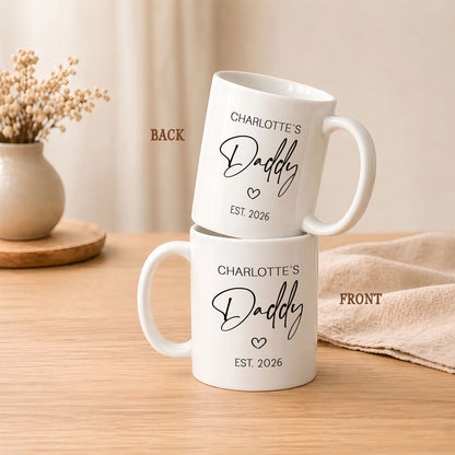 Personalized Daddy Mug – Custom Name Coffee Mug Gift for Dad