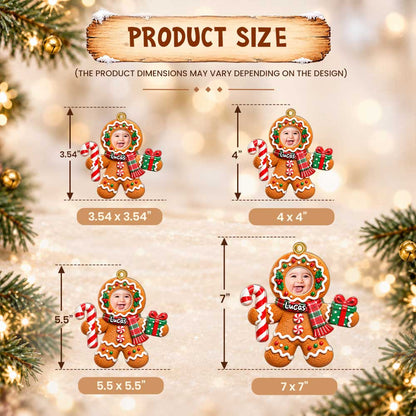 Personalized Custom Shape Acrylic Ornament - Custom Baby Photo Ornament - Baby's First Christmas Gift