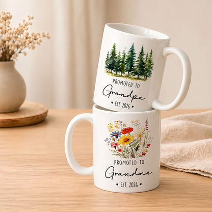 Personalized Grandma Grandpa Mug Set – Matching Coffee Mug Gift