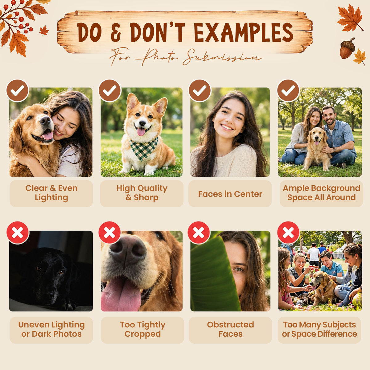 Custom Photo Watercolor Pet With Autumn Accessories Hey There Pumpkin - Personalized Doormat