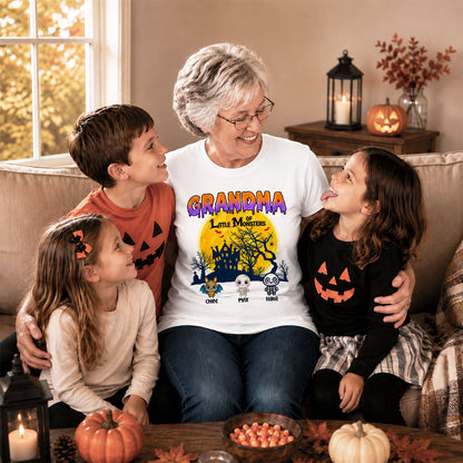 Personalized Halloween Family Shirt, Custom Characters & Names T-Shirt, Family Halloween Outfit, Cute Monster Design