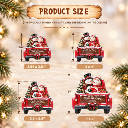Personalized Snowman Couple Christmas Ornament, Still In Love Keepsake, Christmas Gift for Couples