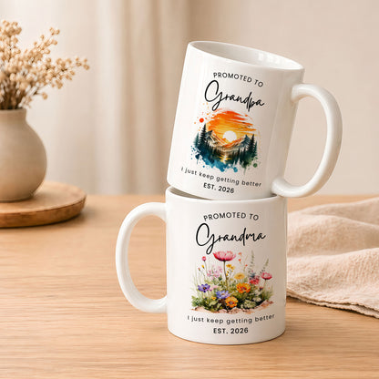 World’s Best Grandma Grandpa Mug Set – Personalized Coffee Cups
