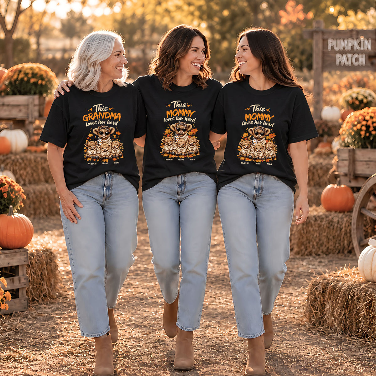 Personalized Grandma Sweatshirt, Custom Grandma Highland Cow with Grandkids Names Gift For Family