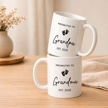 Personalized Grandma Grandpa Mug Set – Matching Coffee Mug Gift