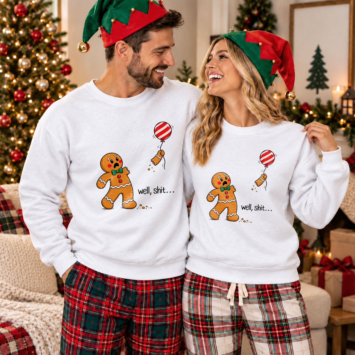 Gingerbread Christmas Sweatshirt, Funny Christmas Shirt Christmas Gift