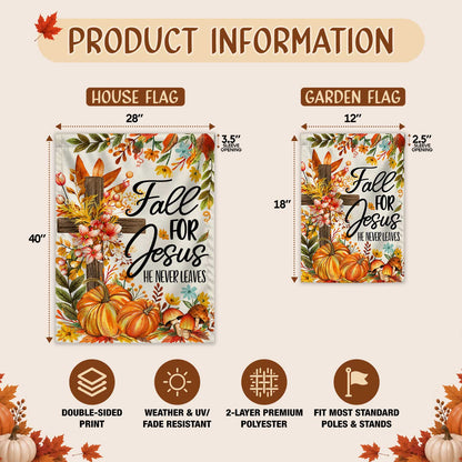 Give Thanks Fall Garden Flag, Rustic Cross Pumpkin Thanksgiving Yard Flag, Autumn Outdoor Decor
